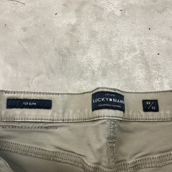 Lucky Brand Jeans Mens 32X32 Beige Stretch 121 Slim Straight Casual Everyday - Picture 8 of 8